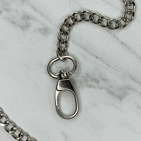 Silver Tone Skinny Chain Link Purse Handbag Bag Replacement Strap - Picture 13 of 13